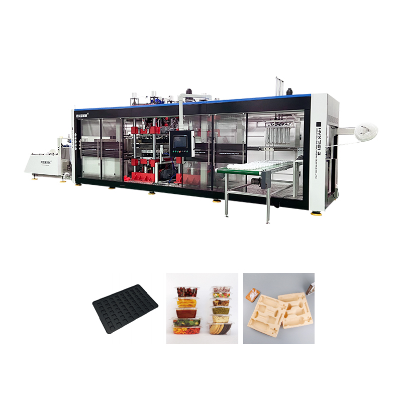 HYX-7161 W pełni automatyczne dodatnie i ujemne ciśnienie 3 Stacje Thermoforming Maszyna