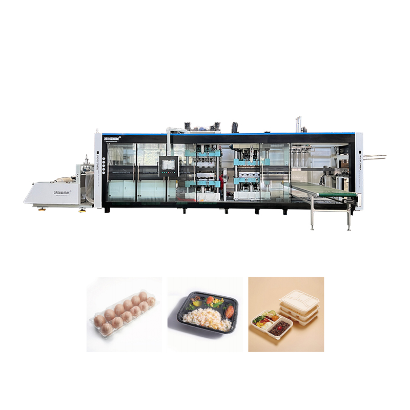 HYX-7185 W pełni automatyczne dodatnie i ujemne ciśnienie 3 Stacje Thermoforming Maszyna