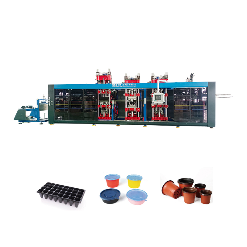 HYX-7161 W pełni automatyczne dodatnie i podciśnienie 4 Stacje Thermoforming Maszyna